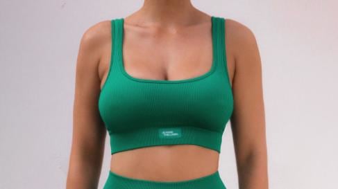 green crop top
